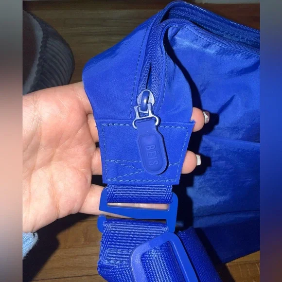 Beis Cobalt Blue Crescent Catchall Bag - Picture 10 of 16